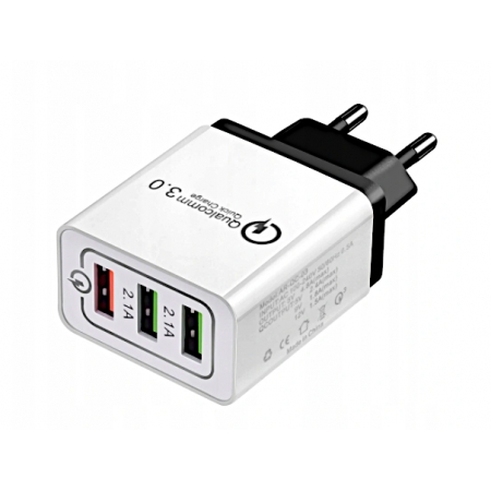 SZYBKA ŁADOWARKA SIECIOWA 3XUSB TELEFON TABLET