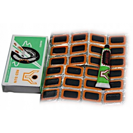 ŁATKI DO OPON 24 SZTUKI + KLEJ ZESTAW PATCH ROWER