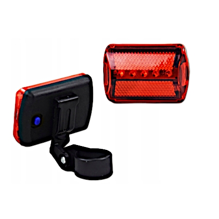 LAMPKA ROWEROWA TYLNA 5 LED 6 FUNKCJI ŚWIATŁO