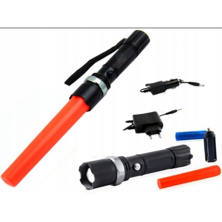 LATARKA SWAT LED 100000W/800M POLICYJNA + ŚWIETLIK