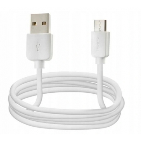 KABEL USB - MICRO USB TYP C BIAŁY 2M
