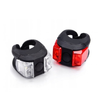 LAMPKI SILIKONOWE LED ZESTAW ROWER KIJKI PLECAK