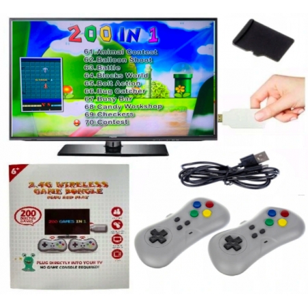 KONSOLA PEGASUS HDMI PADY BEZPRZEWODOWE 200 GIER