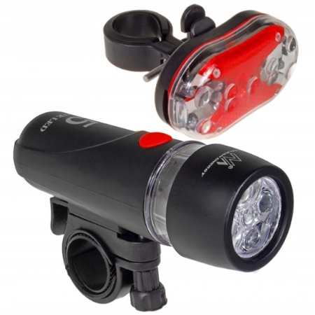 OŚWIETLENIE LAMPKA ROWEROWA PRZÓD + TYŁ ZESTAW