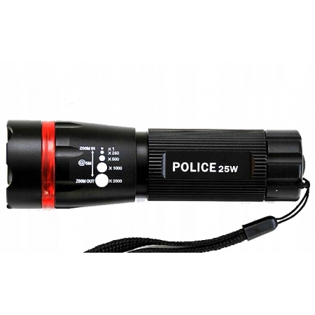 LATARKA KIESZENIOWA LED CREE SZPERACZ 25W ZOOM